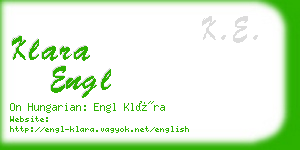 klara engl business card